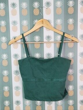 LAMade Forest Green Cropped Tank Top